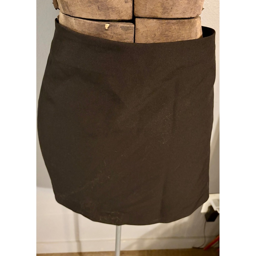 Dynamite Susie A-Line Mini‎ Skirt Jet Black High Waisted Women XL 0773614